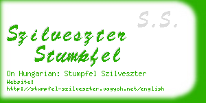 szilveszter stumpfel business card